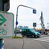 Wie kommen Radfahrer auf dem Veloring über den Colsmanknoten?