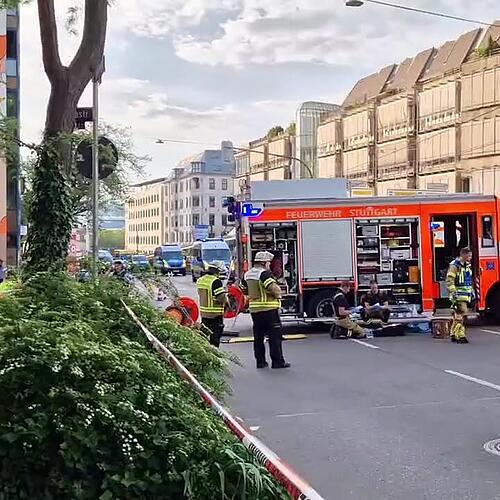 Großeinsatz in der Stuttgarter Innenstadt