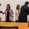 Lisa Müller, Kerstin Hornstein und Gabriele Müller (von links) verhinderten als Bankangestellte Betrug durch Schockanrufe. Für ihre ...