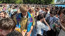 Ist das schon das Festival? Nein, das ist nur die Vorbereitung darauf – im Herosé-Park.