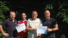 „Rheinfelden bewegt“ ist eine Initiative des Stadtsportauschusses und des Gesundheitszentrums Maxx mit (von links): Norbert Merz, Nicole ...