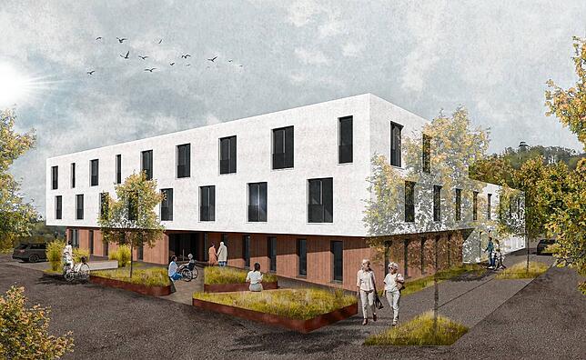 3D-Visualisierung des Hospizes in Tiengen.