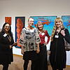 Gruppenbild mit Damen (von links): Kuratorin Elena Romanzin, Marga Golz, Christine Reinckens und Andrea Berthel im roten Raum der ...
