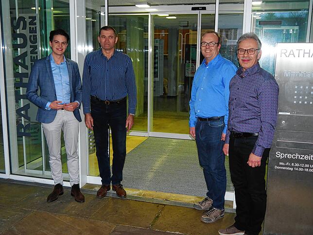 Waren ob der Bewerberlage in Tengen nervös (von links): Bürgermeister Marian Schreier, Thomas Wezstein (FWV), Albrecht Finsler (CDU) und ...