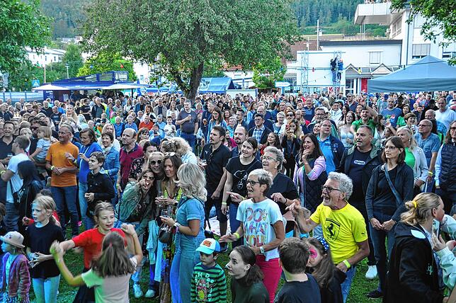 Weit über 1000 Besuchern waren beim Picknickkonzert mit den „BlackForest Allstars“ in bester Stimmung.