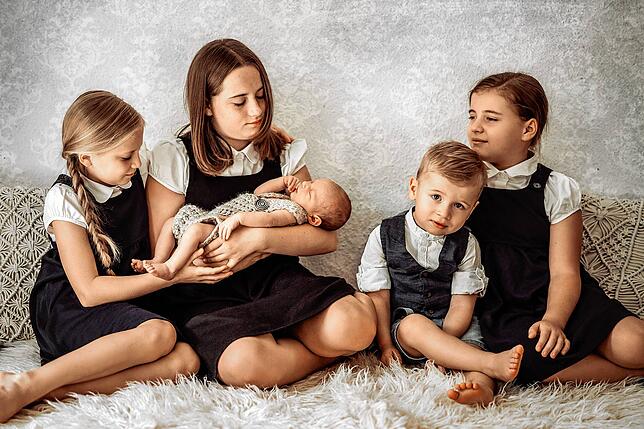 Die fünf Kinder von Katharina Salomo.