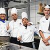 In der Waldhaus-Gastronomie fanden jüngst Prüfungen für Köche statt, Barnes Dandi Malan, Alae Lakhal, Hiep le Van und Finn Althoff (von ...