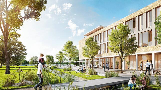 Der Aufenthaltsqualität in der Neuen Mitte an der Schlossseeallee in Salem soll ein hoher Stellenwert beigemessen werden. Unter anderem ...
