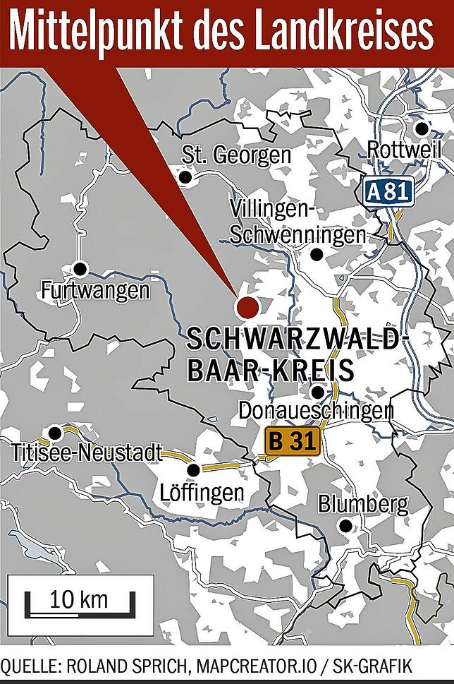 Weiter im Zentrum des Landkreises geht nicht. Das sagt jedenfalls das Vermessungsamt.