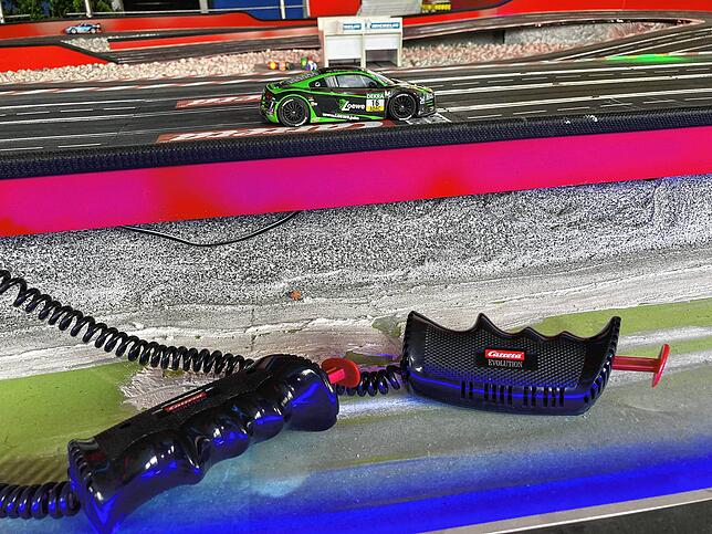 Carrera-Bahn im Match Area Villingen.