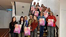 Sie gehören zum Organisationsteam der ersten Langen Nacht der Demokratie in Waldshut. Allen voran Petra Dorfmeister (Dritte von links), ...