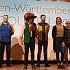 Die Vertreter der Zünfte, die auf Narrenreise gegangen waren (von links): Markus Honsel (Ehrenpräsident Welsbartzunft), Manfred Hiller ...