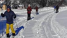 Frisch gespurte Loipen laden Wintersportler ein. Bild: Hartmut Ferenschild