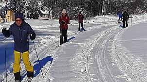 Frisch gespurte Loipen laden Wintersportler ein. Bild: Hartmut Ferenschild