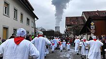 Die Narro-Zunft Waldshut beim Narrentreffen in Dogern am 29. Januar.