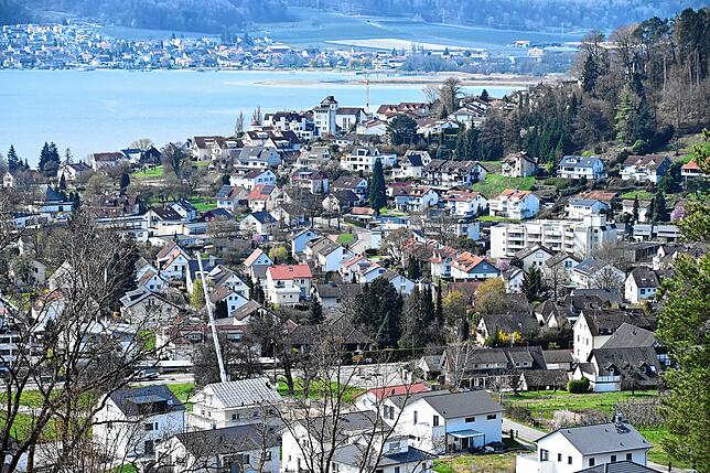 Der Blick von der Bergstraße aus auf Ludwigshafen im April 2023. (Archivbild)