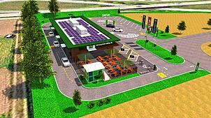 So soll der dritte McDonalds für den Kreis Waldshut aussehen. Geplant sind 30 Parkplätze und eine großzüge Fahrspur beim Drive. Mc ...