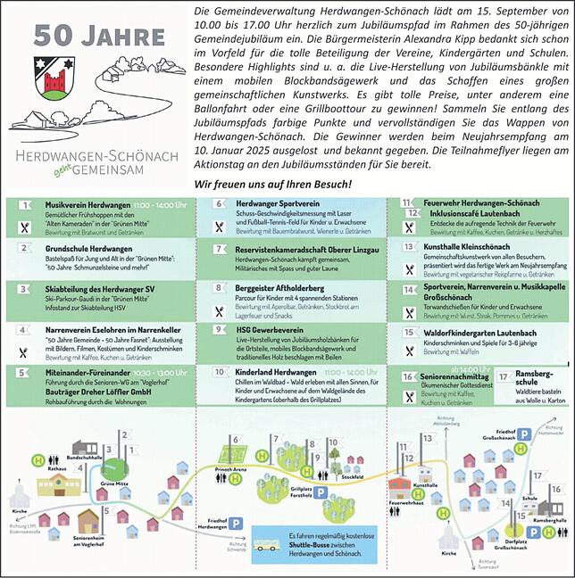 Bild 1: 50 Jahre Herdwangen-Schönach: Ein buntes Programm zum Jubiläum