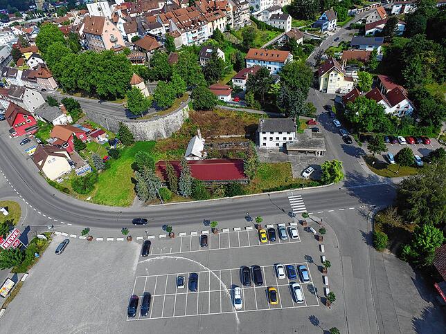 Das Areal mit der ehemaligen Gärtnerei Lutz an der Dillstraße. Drohnenbild von 2021 von Jürgen Metzger.