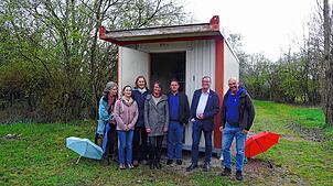Sie freuen sich über den neuen Container (von links): Anita Lincke (Stadt), Kerstin Korhammer (Truz), Petra Frentzel, Silke ...