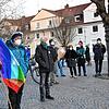 Mehr als 100 Rheinfelder nahmen an der Mahnwache für den Frieden am Montagabend teil.