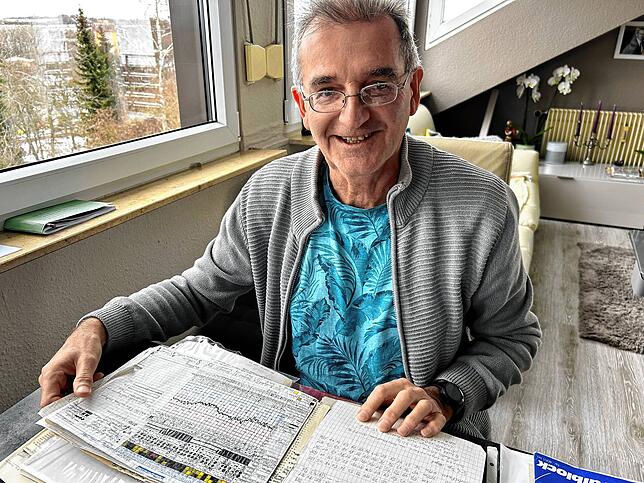 „Heute staune ich selber, wie viel Arbeit ich früher in meine Tabellen gesteckt habe“, sagt Wolfgang Eich. Schon als Schüler ...