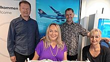 Das Team des Linzgau Reisebüros mit Hermann Moser (von links), Petra Waldner, Inhaber Frank Huppenbauer und Sandra Feili ist gespannt ...