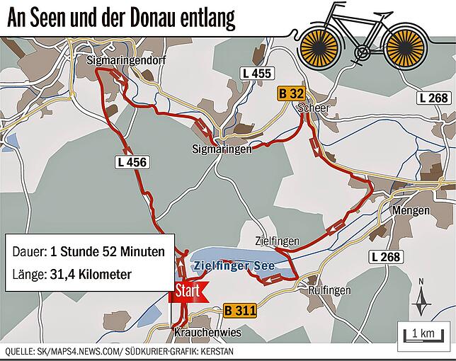 Bild 1: Mit dem Rad durch die Region: Schlösser, Seen, Fluss und alte Bäume