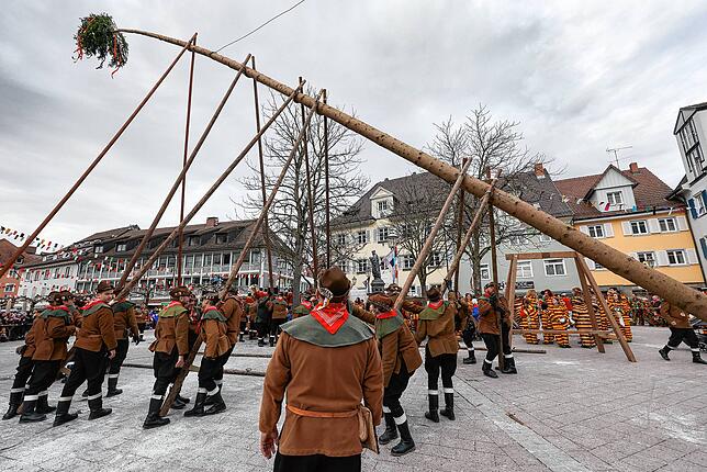 Bild 34: Narrenbaumstellen auf dem Radolfzeller Marktplatz