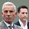 Thomas Strobl (vorn), CDU-Landesvorsitzender und Innenminister von Baden-Württemberg, und Manuel Hagel, CDU-Fraktionsvorsitzender im ...