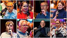 Bernd Kirchner, Leonie Kinzel, Matthias Werner und Veronika Maier (oben von links) sowie Kilian Boos, Gisela Rösch und Angelika ...