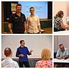In den Workshops des Popup Labors gibt es Vorträge, Gespräche und Übungen. Die Teilnehmer sind sehr interessiert und motiviert.