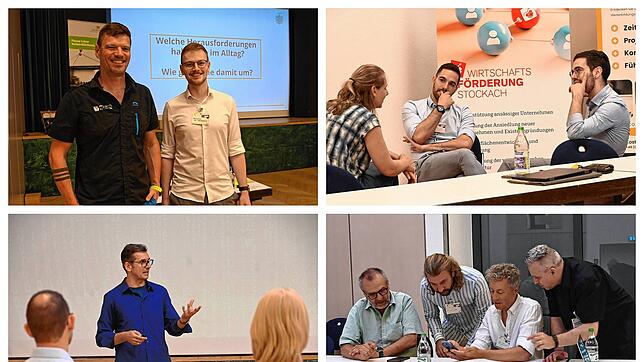 In den Workshops des Popup Labors gibt es Vorträge, Gespräche und Übungen. Die Teilnehmer sind sehr interessiert und motiviert.