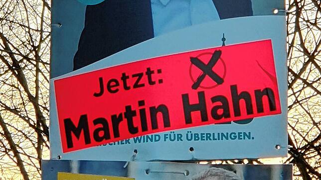 Kurzzeitig mit Störer ergänzt: Das Wahlplakat (Ausschnitt) von Dennis Michels.