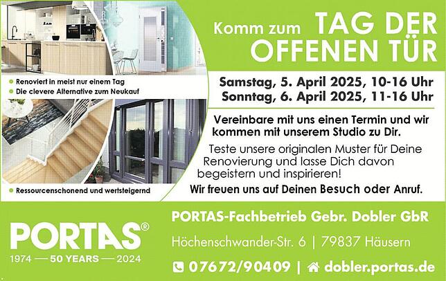 Bild 1: Dobler Portas Häusern - Tag der offenen Tür: Persönliches und regionales Arbeiten