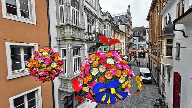 Eine Aktion der MTK: die Blumenbälle in der Konstanzer Innenstadt. Die Marketing und Tourismus Konstanz GmbH schloss das vergangene Jahr ...