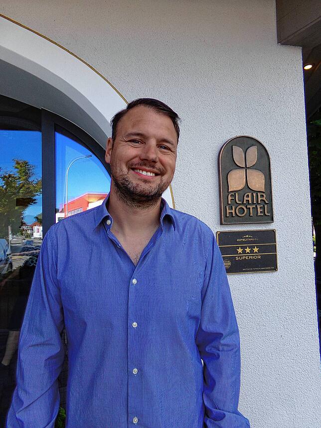 Hotelier Michael Preis vom Flair Hotel Grüner Baum bemängelt den in seinen Augen zu langsamen Baufortschritt.