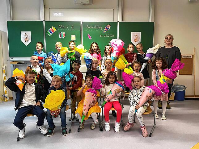 Meersburg Sommertalschule Gemeinschaftsschule, Klasse 1c mit ihrer Klassenlehrerin Patricia Doser