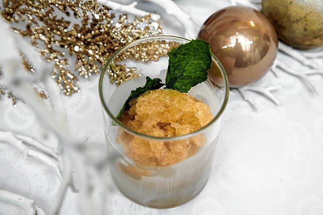 Gin-Sorbet mit Minze von Andreas Schuler.