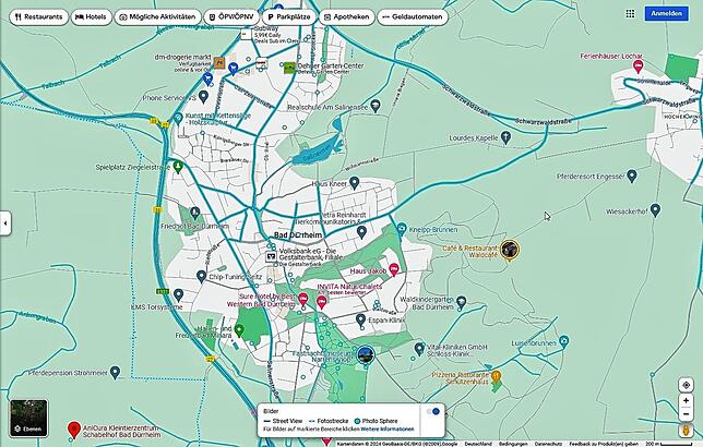 In Bad Dürrheim gibt es praktisch nur Hauptverkehrsstraßen zu sehen.