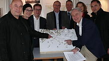 Christian Müller und Jutta Braun (Braun und Müller), Jens-Uwe Götsch, Hans-Joachim Lehmann, Michael Moser (Wobak), Aufsichtsrätin Sabine ...