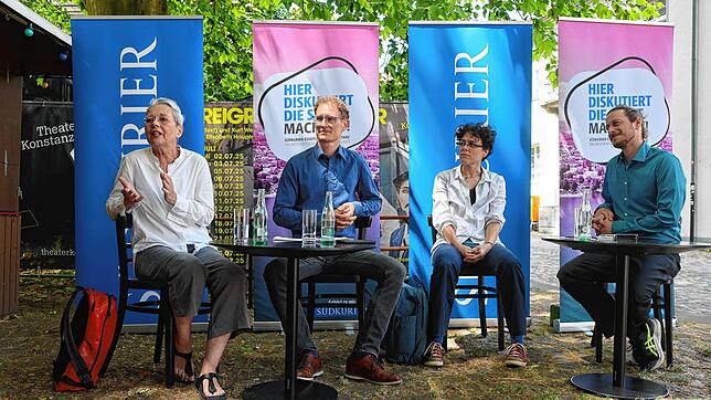 Engagierte Gesprächspartner beim SÜDKURIER-Stadtgespräch zum Thema „Klimaschutz – So schaffen wir‘s“ (von links) Martina Vogl vom ...