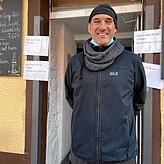 Andreas Pfaff betreibt das Restaurant „Rebstock“ in Villingen. Er wird im Winter wieder Heizpilze aufstellen.