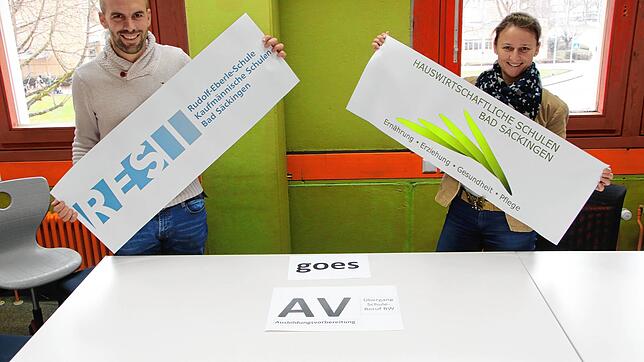 Benjamin Kaier und Catrin Sandner von der Rudolf-Eberle-Schule bereiten aktuell in Kooperation mit der Hauswirtschaftlichen Schule eine ...