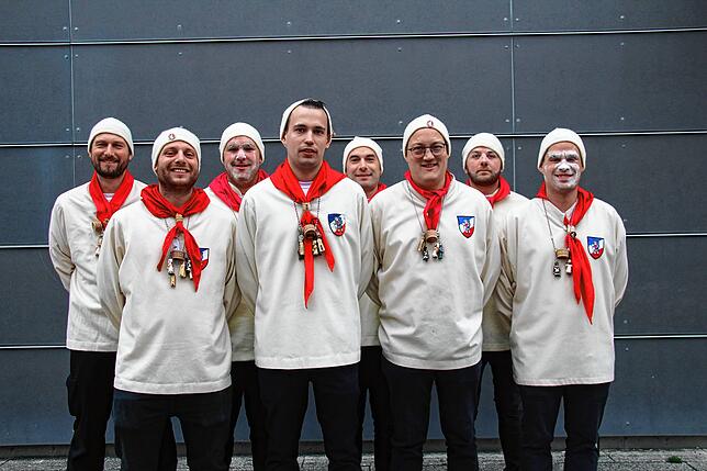 Die neuen und geehrten Zunfträte (von links): Christoph Efinger (zehn Jahre), Marius Müller (fünf), Henrik Dambach (neu), Paul Maier ...