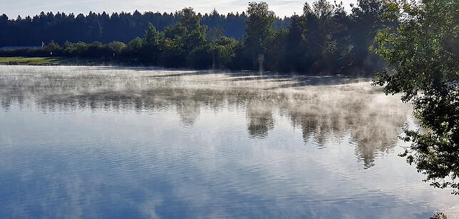Bild 3: Warum der Riedsee bei Hüfingen in der Morgensonne &bdquo;raucht&ldquo; &ndash; Mit Video!