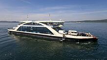 Eine Fähre auf der Strecke Konstanz-Meersburg.