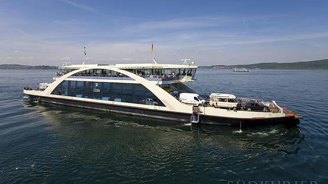 Eine Fähre auf der Strecke Konstanz-Meersburg.