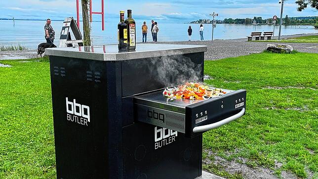 Der neue Elektrogrill auf Klein Venedig.