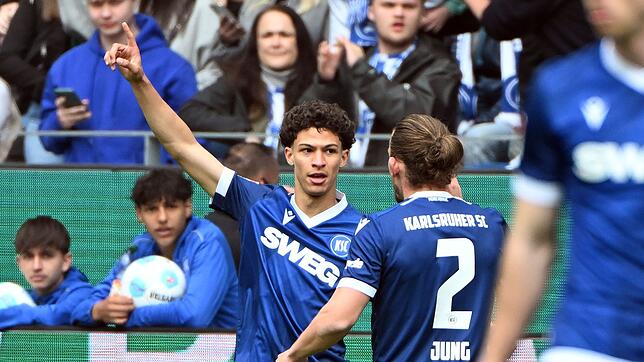 KSC-Stürmer Louey Ben Farhat erzielte gegen Budapest das zwischenzeitliche 1:1.